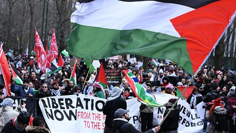 Belçika'da Filistin İçin 5 Günlük Açlık Grevi