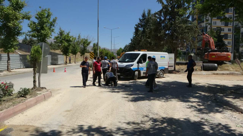 Malatya'da Altyapı Çalışmasında Doğalgaz Borusu Patladı