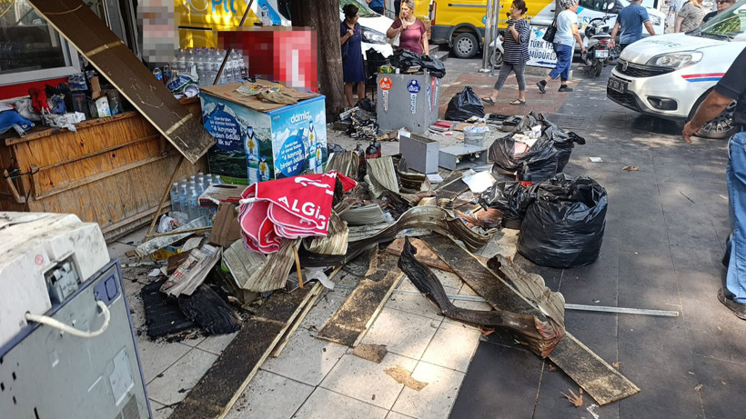 Manavgat’ta Simitçi Baba’nın Hızlı Müdahalesi Büfe Yangınında Faciayı Önledi