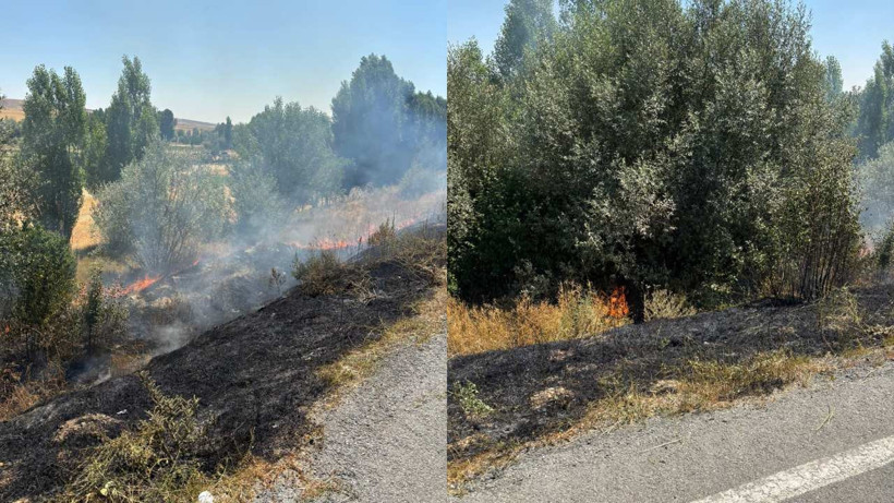 Anız Yangınında 10 Dönüm Arazi Yandı