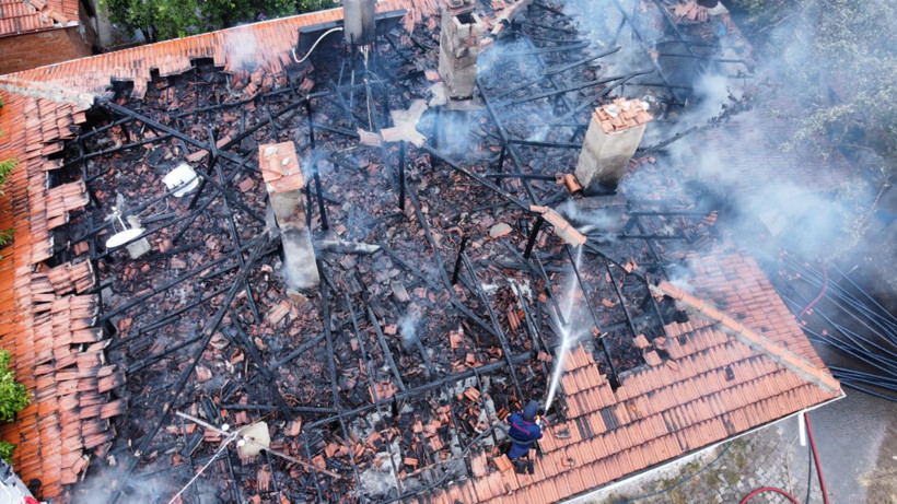Çorum Alaca’da Tandır Yangını Çatıya Sıçradı