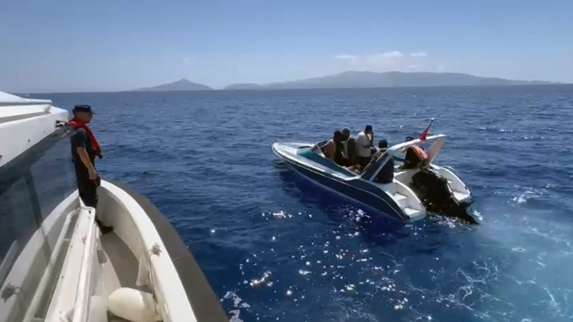 Datça Açıklarında Düzensiz Göçmen Operasyonu