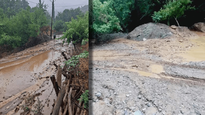Adana Feke'de Dereler Taştı, Yollar Kapandı