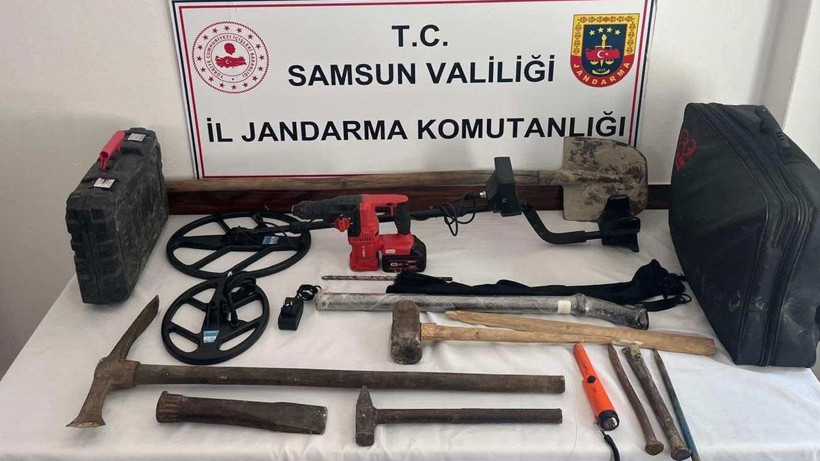 Samsun!da Kaçak Kazıya Operasyon! 3 Kişi Gözaltında