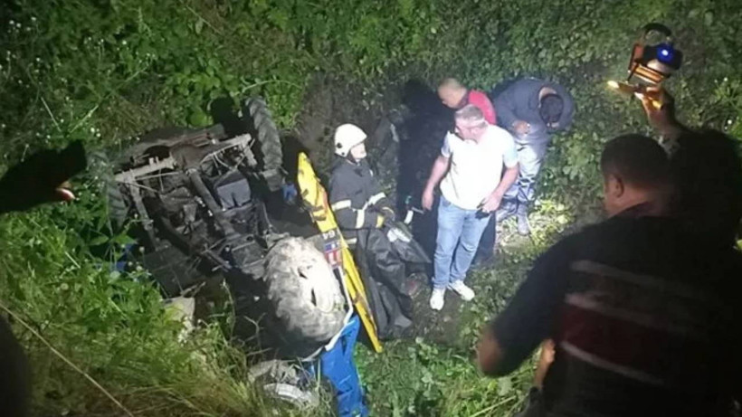 Ordu'da Tarım Aracı Uçuruma Yuvarlandı... 3 Ölü