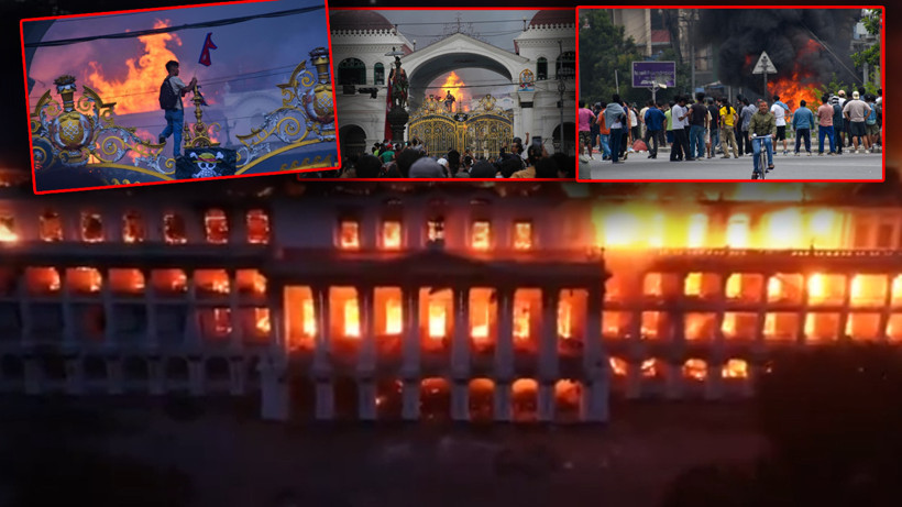Nepal'de Protestolar Büyüdü, Parlamento Binası Ateşe Verildi! Başbakan Oli İstifa Etti