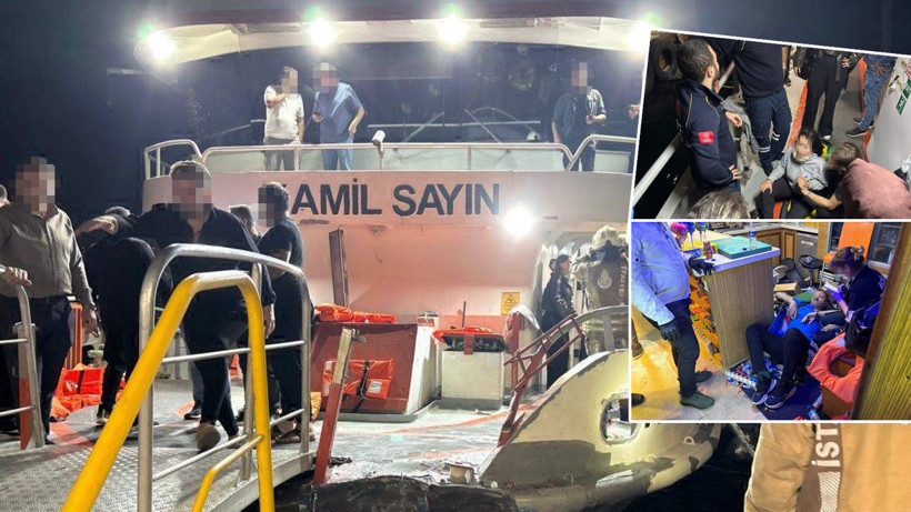 Boğaz'da Korku Dolu Anlar! Beşiktaş-Üsküdar Motoru, Kargo Gemisi ile Çarpıştı