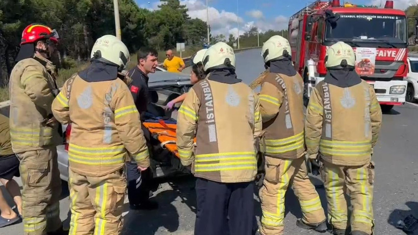 Şile Otoyolu'nda Korkutan Kaza! 4 Kişi Yaralandı