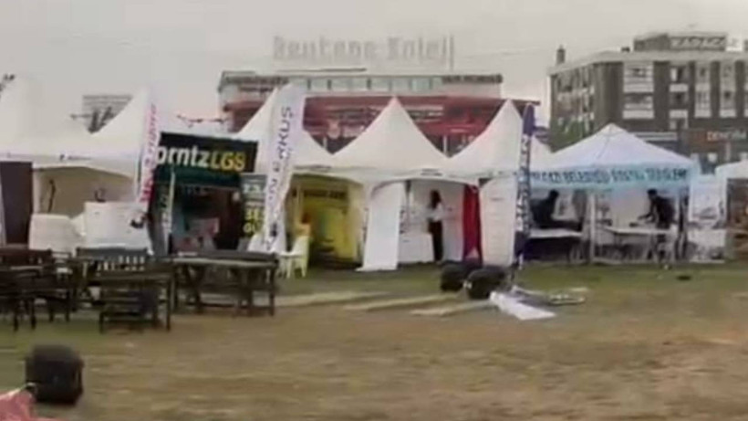 Malatya’da Şiddetli Fırtına Çadırları Uçurdu