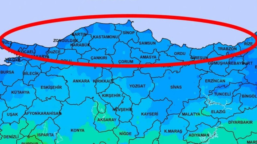 Trabzon, Rize, Samsun ve Kastamonu’ya Yağış Uyarısı! Birden Bastıracak Tir Tir Titretecek