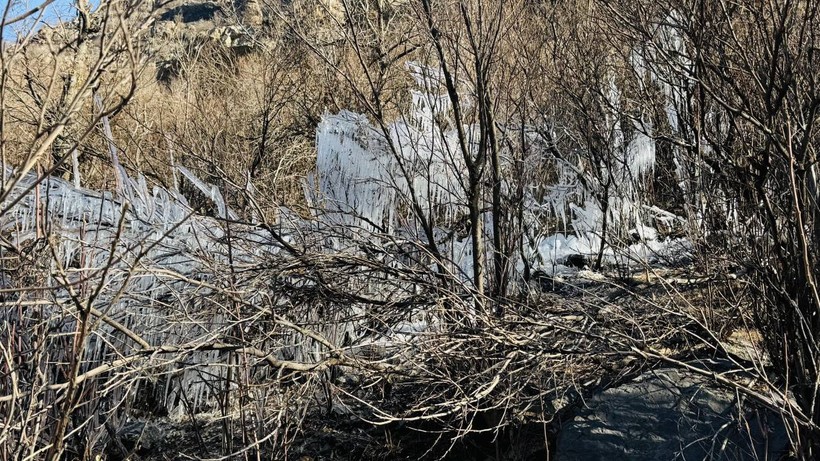 Sıcaklığın Eksi 10 Dereceye Düştüğü Kentte İlginç Görüntü, Yukarı Bakan Tir Tir Titredi - Resim : 1