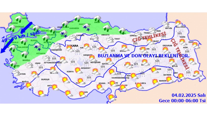 Meteoroloji Alarm Verdi: Karla Karışık Yağışa Dikkat! - Resim : 1