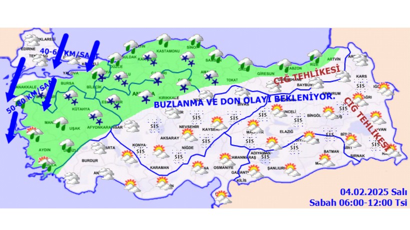 Meteoroloji Alarm Verdi: Karla Karışık Yağışa Dikkat! - Resim : 2