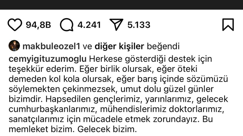 Cem Yiğit Üzümoğlu’ndan Gözaltı Sonrası Yeni Açıklama, İsteklerini Tek Tek Saydı - Resim : 3