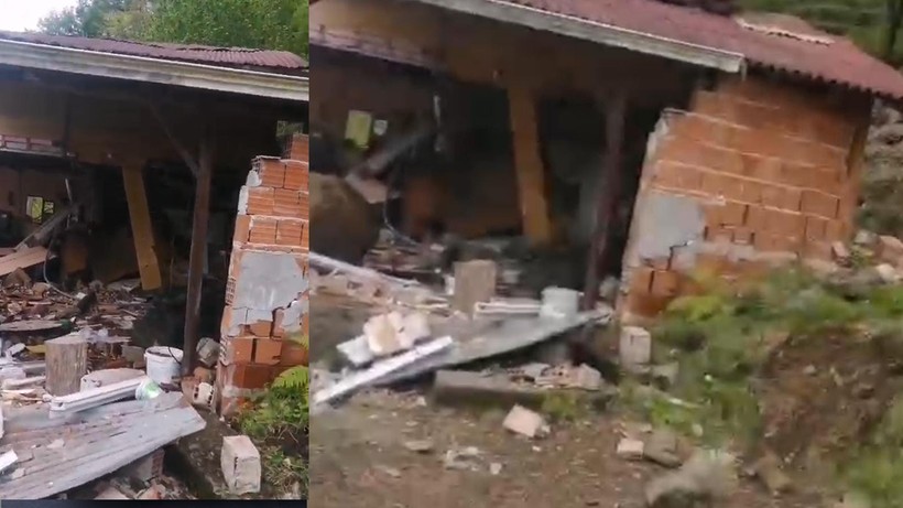 Sesi Duyan Deprem Oluyor Sandı… Karadeniz’de Tir Tir Titreten Felaket, Saniyeler İçinde Yerle Bir Oldu - Resim : 1