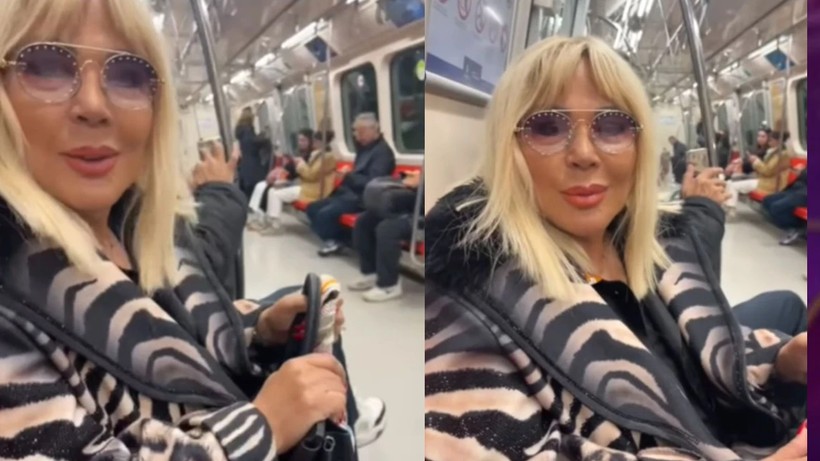 Safiye Soyman Metroya Bindi, Öve Öve Bitiremedi... Görenler Bir Daha Baktı - Resim : 1