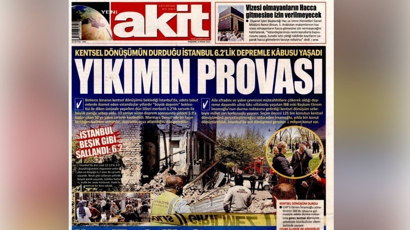 İstanbul'daki 6.2 Şiddetindeki Sarsıntı Manşetlerde: Gazeteler Depremi Böyle Gördü - Resim: 2