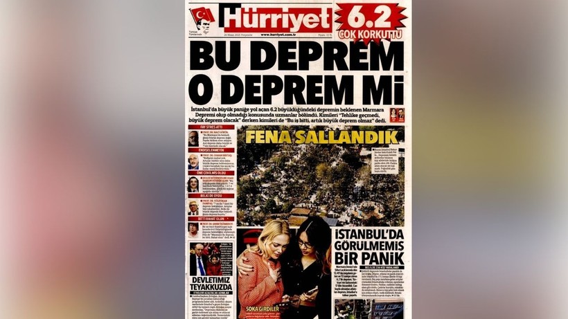 İstanbul'daki 6.2 Şiddetindeki Sarsıntı Manşetlerde: Gazeteler Depremi Böyle Gördü - Resim: 6