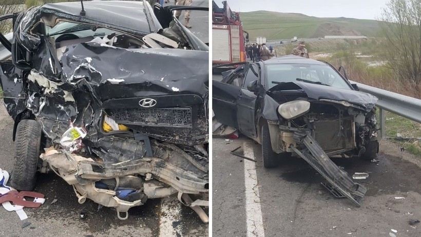 Ağrı'da Can Pazarı: Otomobil Minibüse Çarptı! 2 Ölü, 8 Yaralı Var - Resim : 1