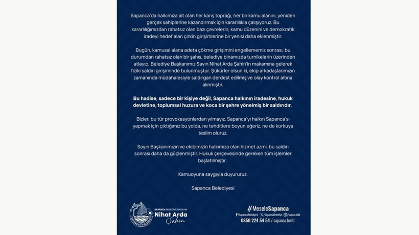 Sapanca Belediye Başkanı’na Saldırıda Yeni Gelişme! Saldırgan Gözaltına Alındı - Resim : 2