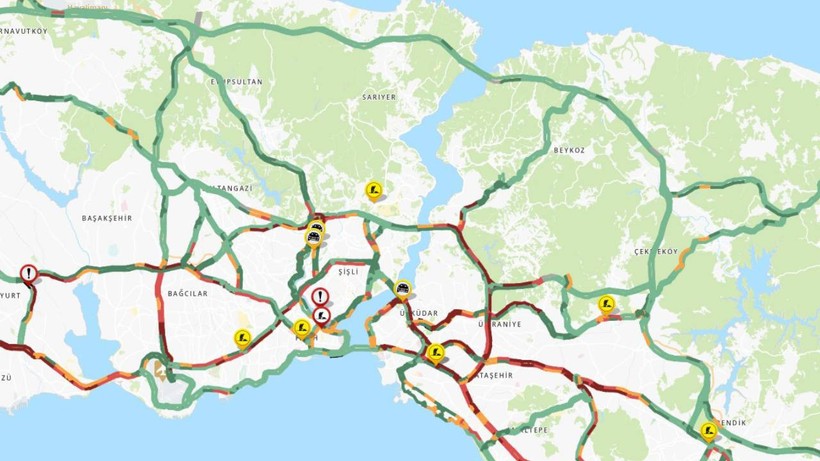 İstanbulluların Trafik Çilesi! Yoğunluk Yüzde 80'e Ulaştı - Resim : 1