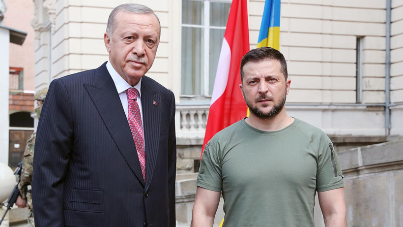 Cumhurbaşkanı Erdoğan, Ukrayna Devlet Başkanı Zelenskiy ile Telefonda Görüştü - Resim : 1