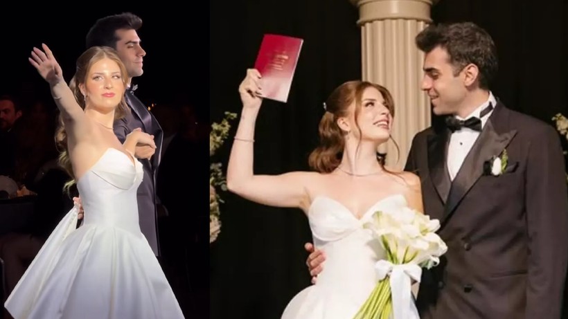 Sihirli Annem'in 'Çilek Kızı' Zeynep Özkaya'dan Sosyal Medyaya Damga Vuran Balayı Pozu! Çiçeği Burnunda Gelin Hayran Bıraktı - Resim : 2