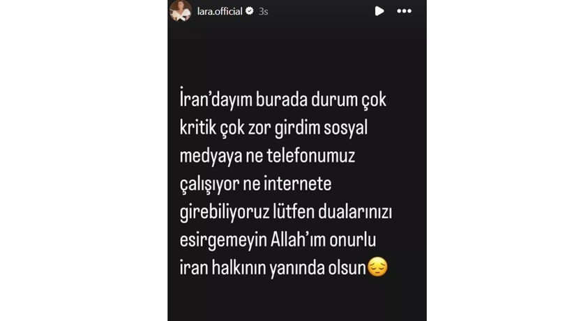 Ünlü Şarkıcı Lara Eşiyle Birlikte İran'da Mahsur Kaldı! Bilinmeyen Gerçeği Herkese Duyurarak Dua İstedi - Resim : 2