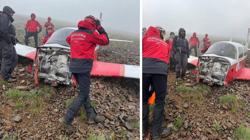 Rize'ye Giderken Düşen Uçağın Enkazına Ulaşıldı - Resim : 1