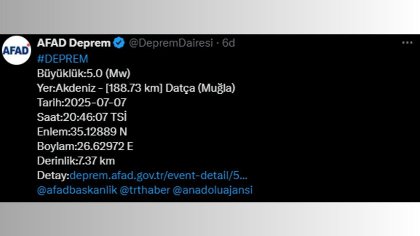 AFAD Açıkladı: Muğla Datça'da Şiddetli Deprem - Resim : 2