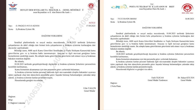 Kamu Emekçileri İş Bıraktı… PTT ve TCDD'den Personele Gözdağı - Resim : 1