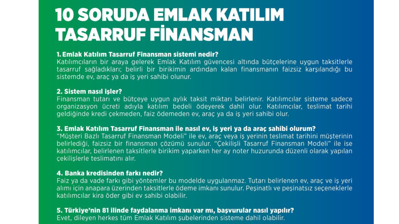 10 Soruda Emlak Katılım Tasarruf Finansman Sistemi: Tüm Detaylar Belli Oldu - Resim : 4