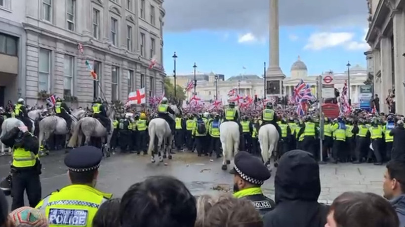 Aşırı Sağcılar Londra'daki Eylemde Dehşet Saçtı! 4'ü Ağır 26 Polis Yaralı - Resim : 2