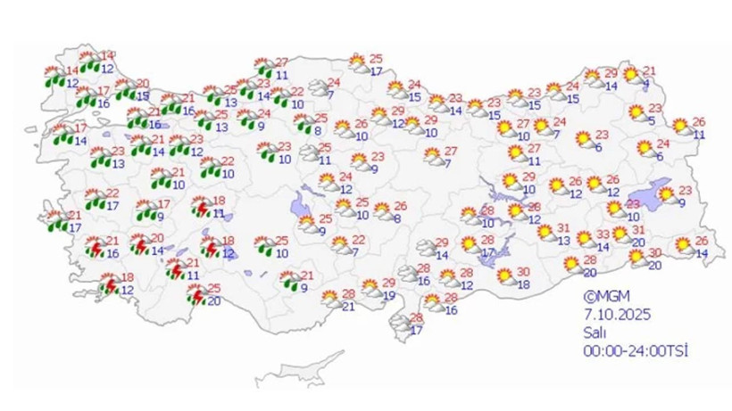 Meteoroloji Uyardı: 4 İlde Turuncu, 16 İlde Sarı Alarm!  Sağanak, Dolu, Hortum... Hepsi Birden Geliyor - Resim : 2