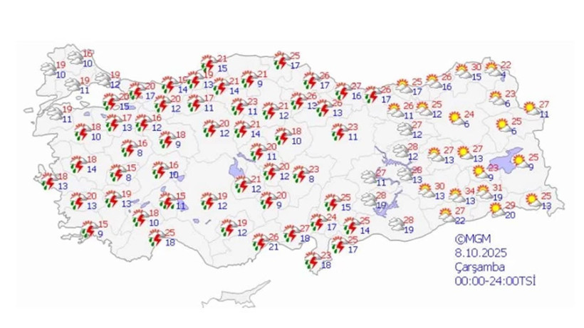 Meteoroloji Uyardı: 4 İlde Turuncu, 16 İlde Sarı Alarm!  Sağanak, Dolu, Hortum... Hepsi Birden Geliyor - Resim : 3