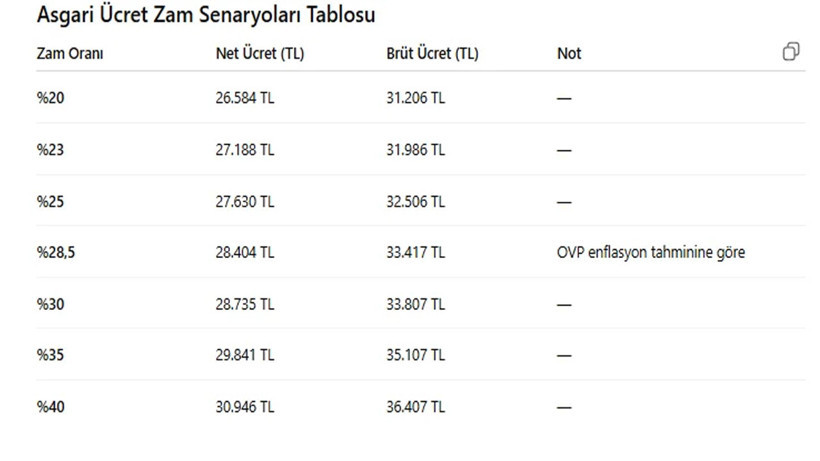 Dikkat Çeken Kulis: İşte İşverenle Hükümetin Asgari Ücret İçin İstediği Zam - Resim : 2