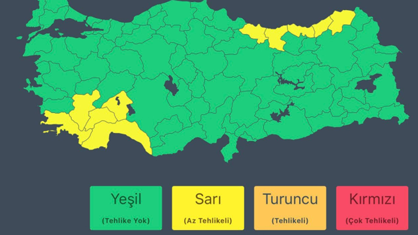 10 İl İçin Sarı Alarm: Kuvvetli Yağış Geliyor - Resim : 1