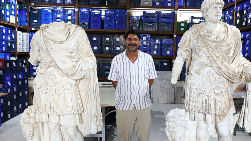 Kibyra Antik Kenti'nde Heyecan Veren Keşif: Roma İmparatoru Hadrianus 1600 Yıl Sonra Yeniden Ayağa Kaldırıldı - Resim : 1