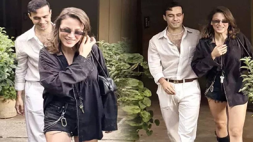 Serenay Sarıkaya ve Mert Demir 'Reklam' Aşkı İddiası Sonrası İlk Kez Yan Yana, Kamerayı Fark Edince Tek Bir Şey Yaptılar - Resim : 4
