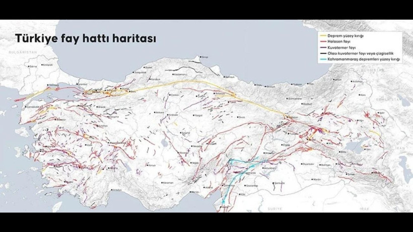 MTA Türkiye Fay Hattı Haritası Yenilendi: 45 İl ve 110 İlçe Büyük Tehlike Altında - Resim : 1