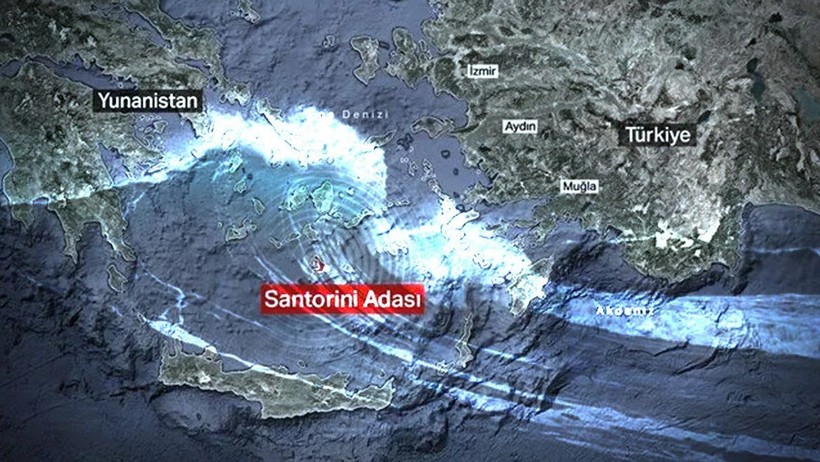 Santorini'deki 7.5'lik Deprem Türkiye'yi de Vuracak! İşte Hissedilecek Şiddet... - Resim : 1