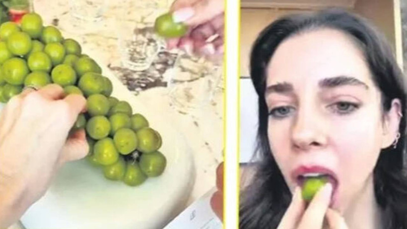 Dünyanın En Pahalılarından Biri... Elvin Levinler'in Yediği Üzümün Fiyatını Duyanlar İnanamadı - Resim : 1