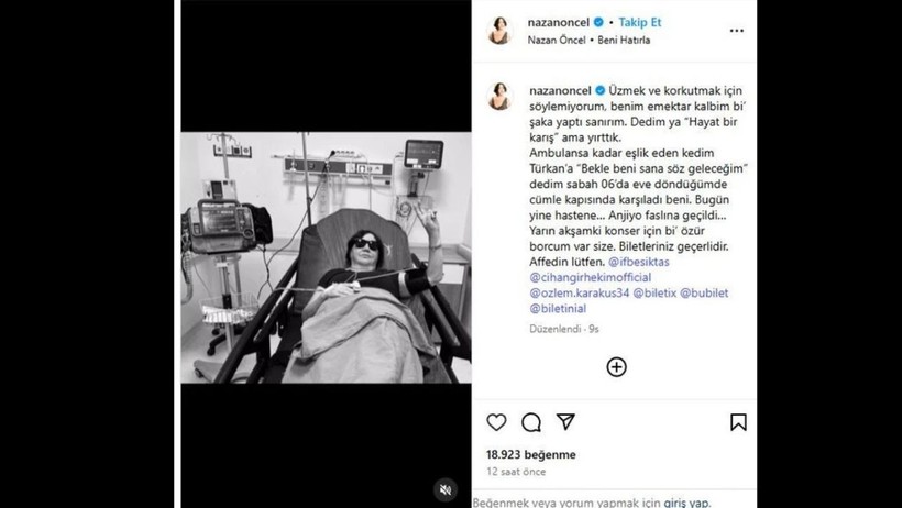 Ünlü Şarkıcı Nazan Öncel Hastaneye Kaldırıldı: Anjiyo Yapılacak - Resim : 2