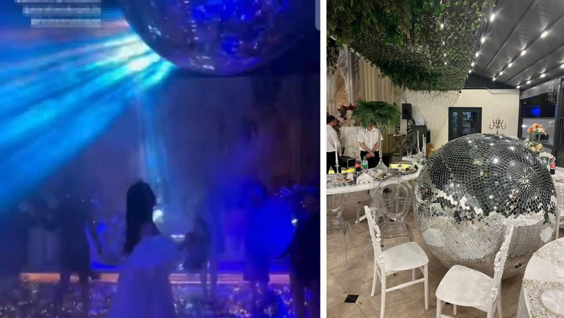 Kına Gecesinde Gelinin Üzerine Disko Topu Düştü - Resim : 1