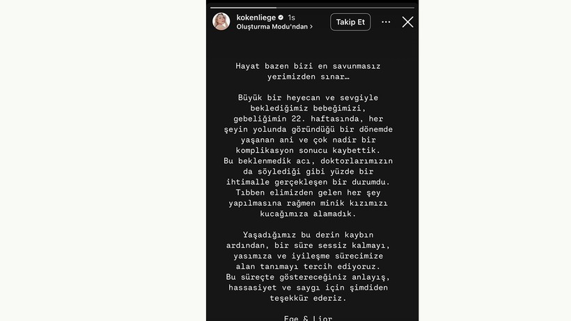 Hamile Ünlü Oyuncu Ege Kökenli'den Kahreden Haber! Yüzde 1 İhtimal Sonrası Bebeğini Kaybetti - Resim : 3