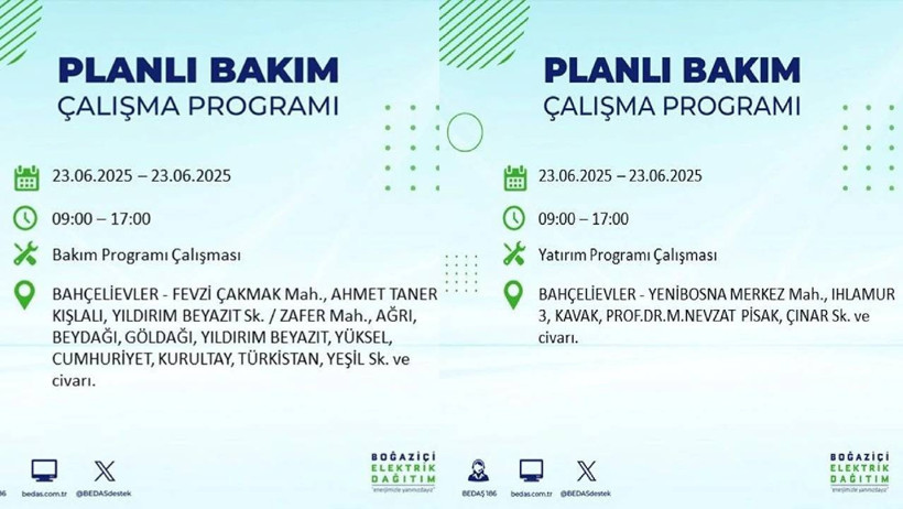 İstanbul'da Büyük Elektrik Kesintisi: BEDAŞ Duyurdu! İşte 23 Haziran İlçe İlçe, Mahalle Mahalle Elektrik Kesilecek Yerler - Resim : 10