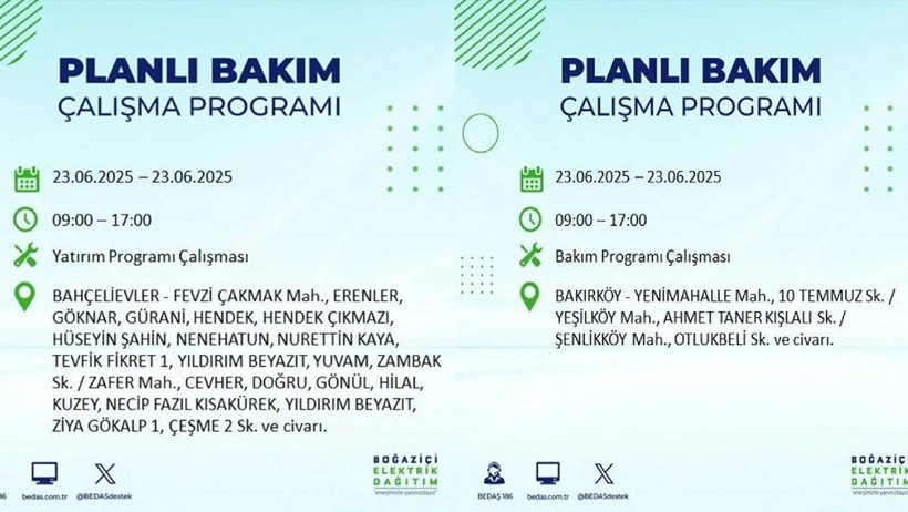 İstanbul'da Büyük Elektrik Kesintisi: BEDAŞ Duyurdu! İşte 23 Haziran İlçe İlçe, Mahalle Mahalle Elektrik Kesilecek Yerler - Resim : 11