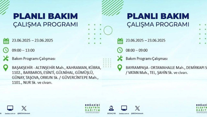 İstanbul'da Büyük Elektrik Kesintisi: BEDAŞ Duyurdu! İşte 23 Haziran İlçe İlçe, Mahalle Mahalle Elektrik Kesilecek Yerler - Resim : 13