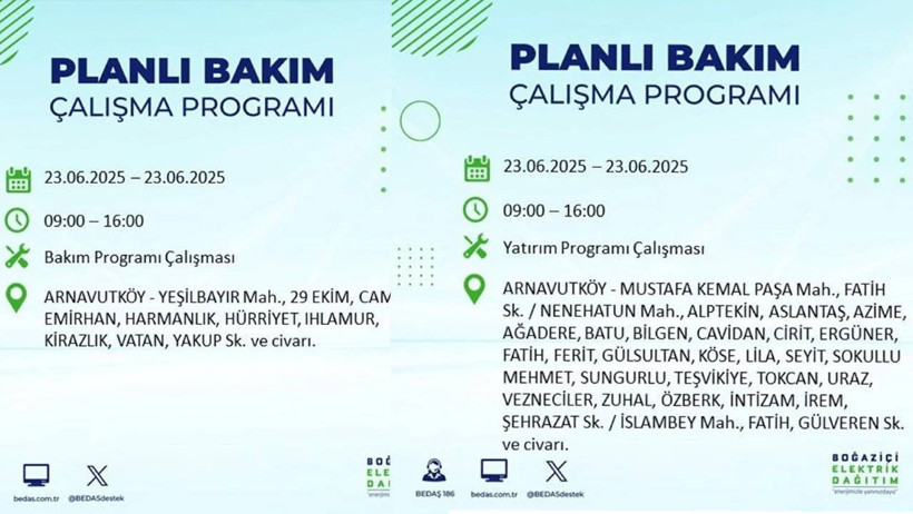 İstanbul'da Büyük Elektrik Kesintisi: BEDAŞ Duyurdu! İşte 23 Haziran İlçe İlçe, Mahalle Mahalle Elektrik Kesilecek Yerler - Resim : 2