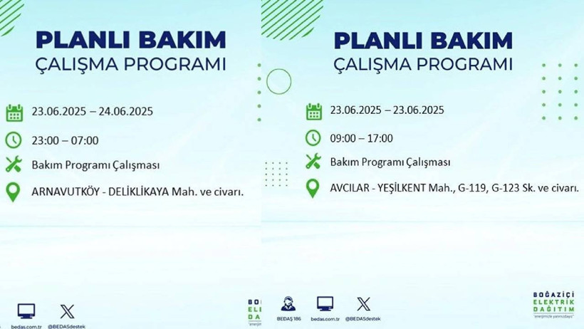 İstanbul'da Büyük Elektrik Kesintisi: BEDAŞ Duyurdu! İşte 23 Haziran İlçe İlçe, Mahalle Mahalle Elektrik Kesilecek Yerler - Resim : 3